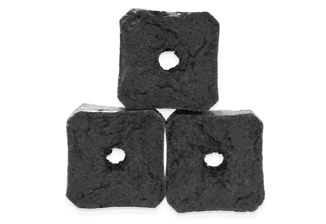 Ramses Compressed Charcoal Cube with hole | BBQ Charcoal