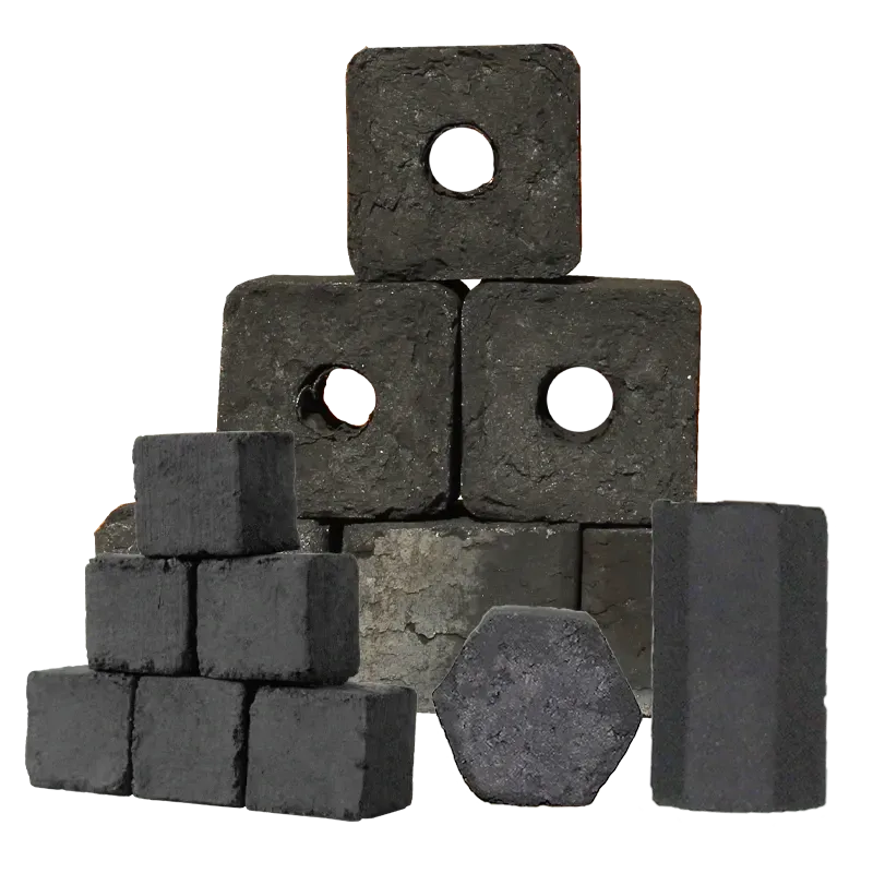 Cut compressed charcoal