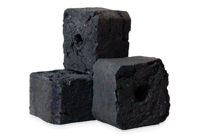 زغال فشرده برش خورده | compressed charcoal cube